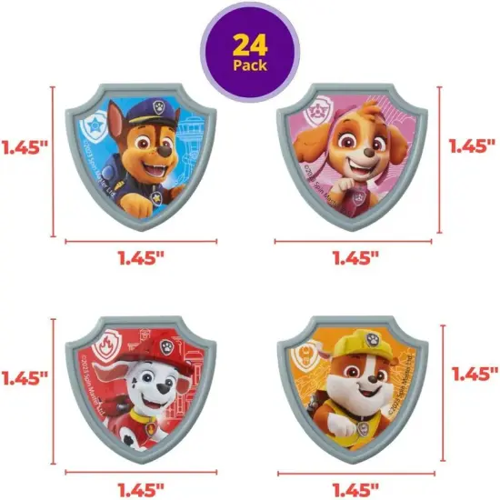 Paw Patrol Reporting For Duty Rings, Cupcake Decorations Featuring Chase, Marshall, Skye, And Rubble - 12 Pack {2}