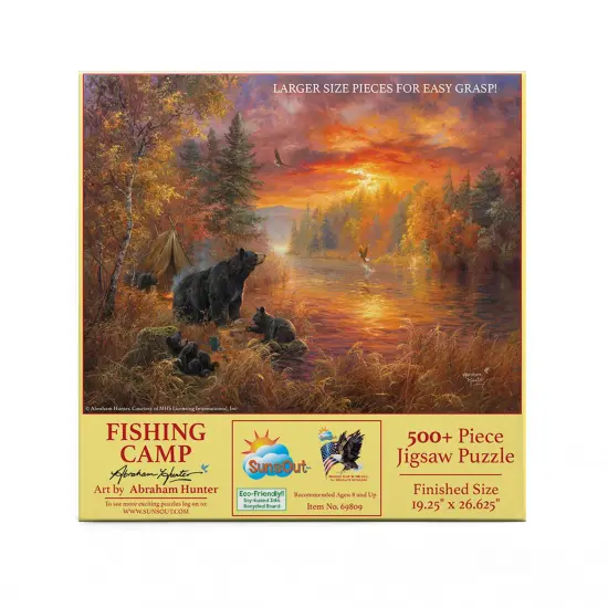 Sunsout Fishing Camp 500 pc Large Pieces Jigsaw Puzzle 69809 {4}
