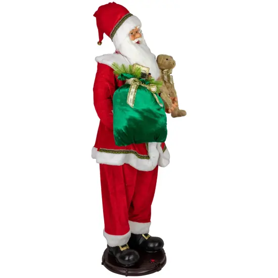 Northlight 5' Deluxe Traditional Animated and Musical Dancing Santa Claus Christmas Figure Red {5}