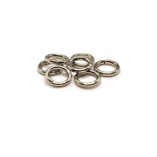 100, 500 or 1,000 Pieces: 6 mm Rhodium Silver Open Jump Rings, 18g {1}