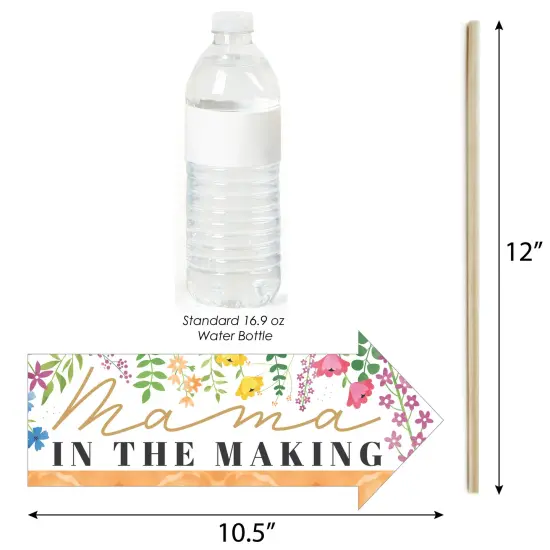 Big Dot of Happiness Funny Wildflowers Baby - Boho Floral Baby Shower Photo Booth Props Kit - 10 Piece {4}