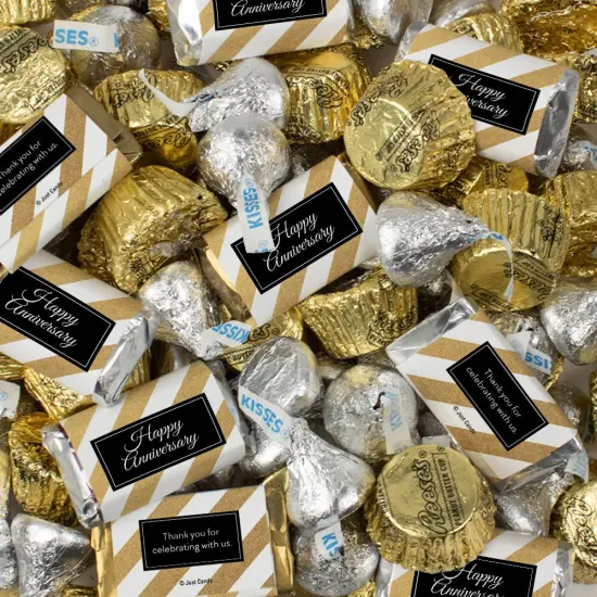 115 Pcs Happy Anniversary Candy Party Favors Hershey's Chocolate Mix by Just Candy (1.68 lbs) {1}