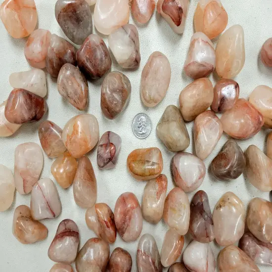 Tumbled Fire Quartz Crystal Stones From Madagascar {3}