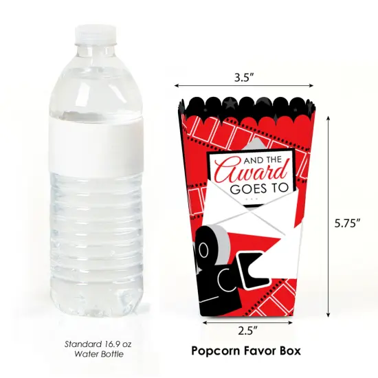 Big Dot of Happiness And the Award Goes To - Movie Party Favor Popcorn Treat Boxes - Set of 12 {4}