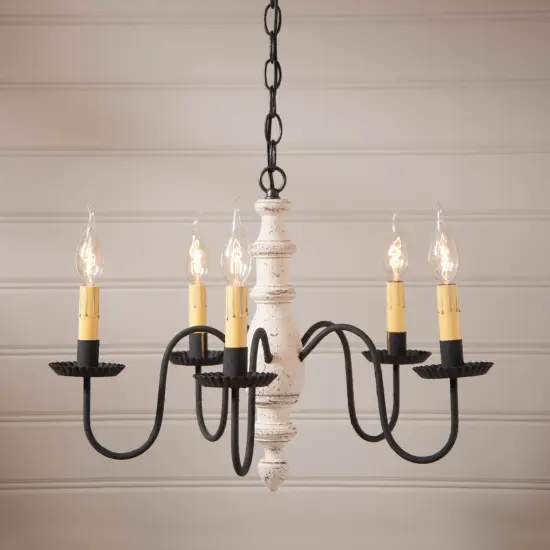 Country Inn Chandelier in Vintage White {3}