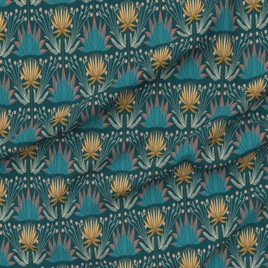 Various Fabrics by the Yard or Fat Quarter Floral Botanical Moody Wildflower Nature Garden Jewel Tone Custom Printed Fabric by Spoonflower {6}