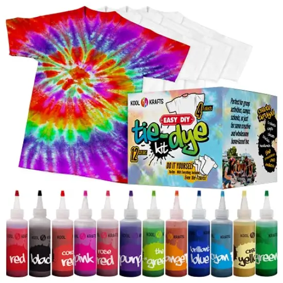 Christmas Dye Socks Kit - 3 DIY Crew Socks - Includes 3 Pairs White Socks, 3 Christmas Colors Tie Dye - Tie Dye Kits for Adults (T-Shirt) {2}