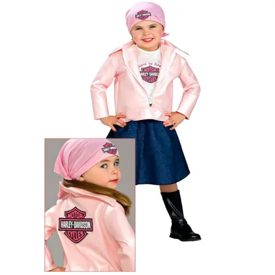 Rubies Child Lil' Biker Babe Halloween Costume, Size Toddler 2-4 Pink {3}
