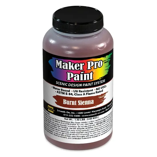 Smooth-On Maker Pro Acrylic-Urethane Paint - Burnt Sienna, 16 oz {1}
