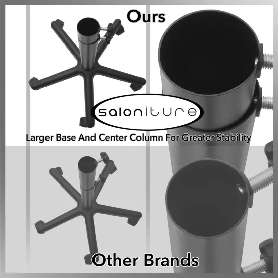 Saloniture Aluminum Salon Instrument Tray, Heavy-Duty Metal Rolling Base {4}