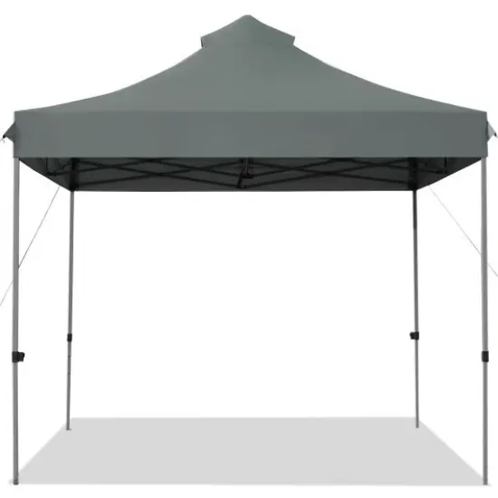 10' x 10' Portable Pop Up Canopy Event Party Tent Adjustable with Roller Bag Grey {3}