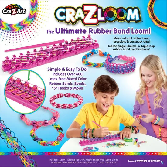 Cra-Z-Art Cra-Z-Loom Rubber Band Loom Kit-Unicorn And Neon Assortment {2}