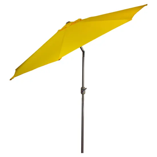 Northlight 9ft Outdoor Patio Market Umbrella with Hand Crank and Tilt, Yellow {6}