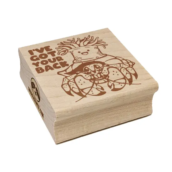 Anemone Has Got Your Back Hermit Crab Friends Square Rubber Stamp for Stamping Crafting {7}