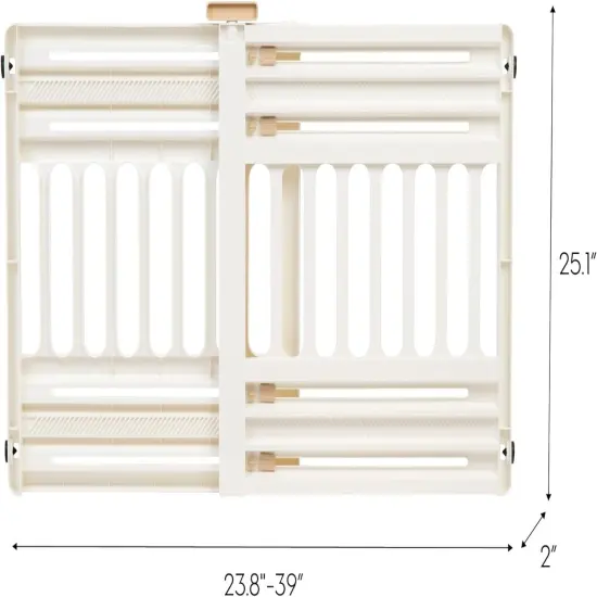 IRIS USA 24 to 39" Plastic Portable Expandable Pet Gate, Safety Gate {2}