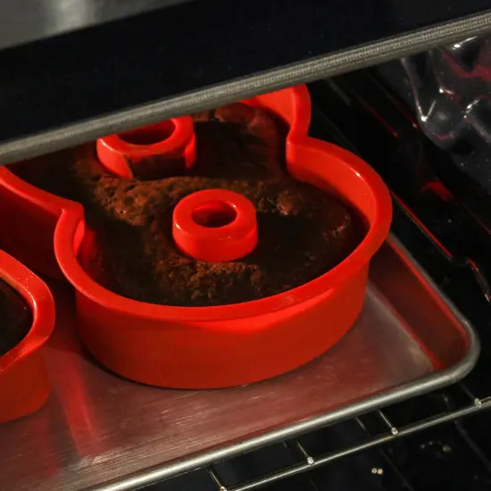 Potted Pans 10pc Large Number Cake Pan 10 Inch Silicone Cake Molds for Baking {5}