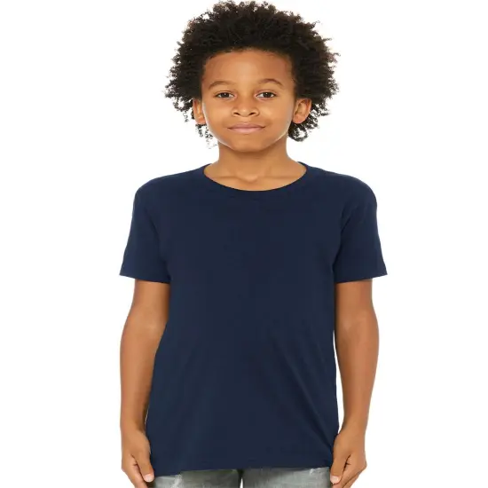 BELLA + CANVAS&reg; Youth Jersey Crewneck Short Sleeve Tee Navy {1}