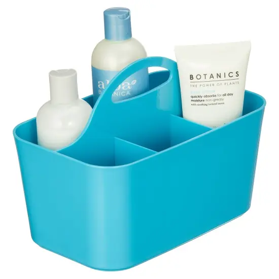 mDesign Plastic Shower Caddy Storage Organizer Basket with Handle {1}