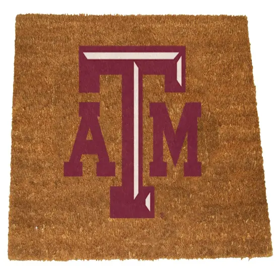 Memory Company NCAA Texas A&M Aggies Rectangular Coir Door Mat 29.5" x 19.5" Brown {1}