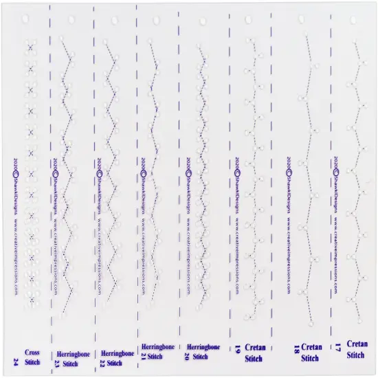 Creative Impressions Embroidery Stitch Template Set-4/Pkg {5}