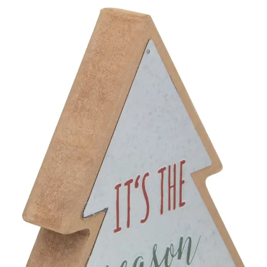 Northlight Tree Shaped "It's the Season to be Jolly" Christmas Sign - 10" Silver {6}
