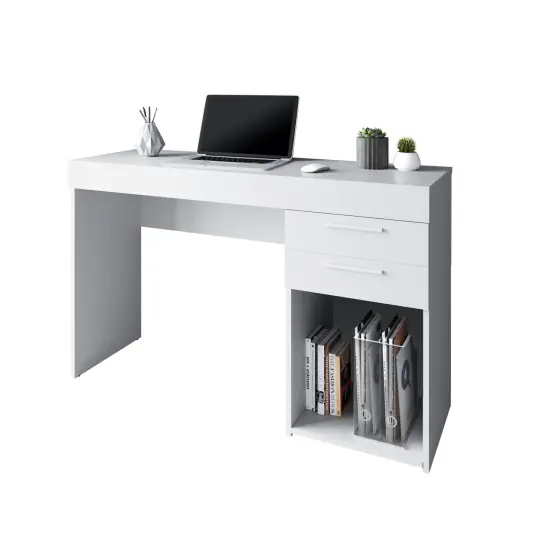 Techni Office Solutions Computer Desk Workstation with Storage - 47.5" - White {1}
