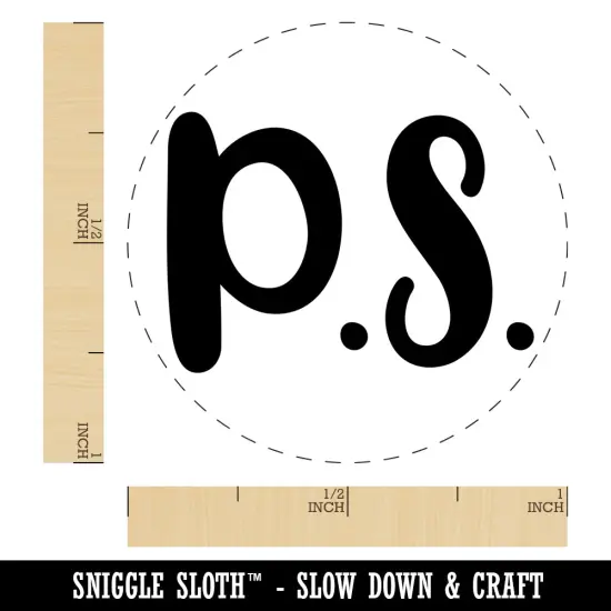 P.S. Postscript Fun Text Self-Inking Rubber Stamp for Stamping Crafting Planners Red {1}