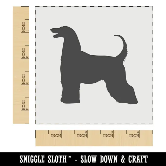 Afghan Hound Dog Solid Wall Cookie DIY Craft Reusable Stencil {6}