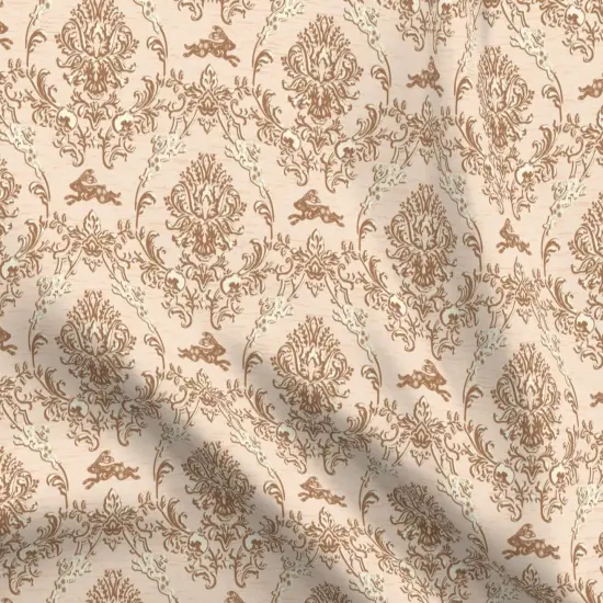 Various Fabrics by the Yard or Fat Quarter Traditional Damask Earth Tone Classic Victorian Regency Custom Printed Fabric by Spoonflower {5}