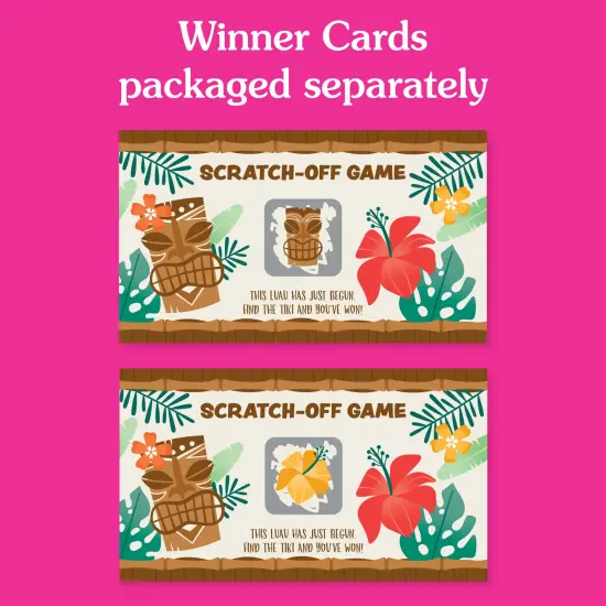 Big Dot of Happiness Tropical Luau - Hawaiian Beach Party Game Scratch Off Cards - 22 Count {4}