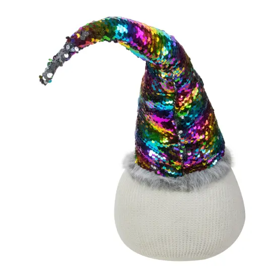 Northlight Gnome with Rainbow Flip Sequin Hat Christmas Decoration - 24" Multi {7}