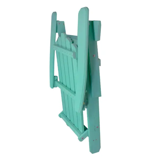 Northlight 36" Green Classic Folding Wooden Adirondack Chair {7}