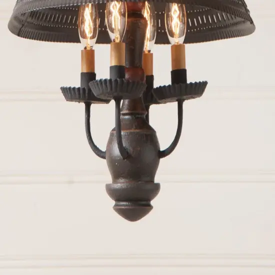 Wooden Homespun Shade Light Pendant in Espresso with Salem Brick {4}