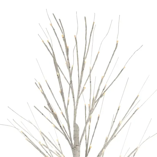 Northlight 6' LED Lighted White Christmas Twig Tree - Warm White Lights {6}