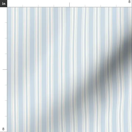 Various Fabrics by the Yard or Fat Quarter Farmhouse Stripe Ticking Stripes Cottagecore Classic Traditional Vertical Line Blue Custom Printed Fabric by Spoonflower {4}