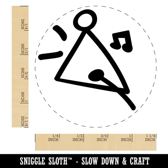 Triangle Music Instrument Rubber Stamp for Stamping Crafting Planners {1}