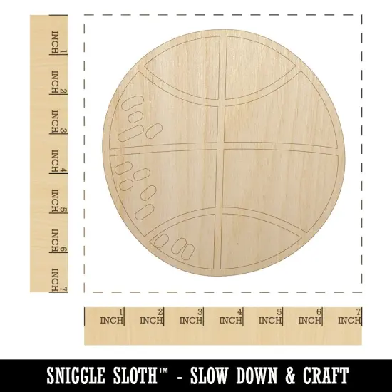 Basketball Doodle Unfinished Wood Shape Piece Cutout for DIY Craft Projects {1}