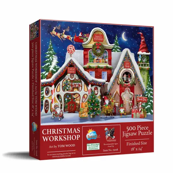 Sunsout Christmas Workshop 500 pc Christmas Jigsaw Puzzle 23018 {3}