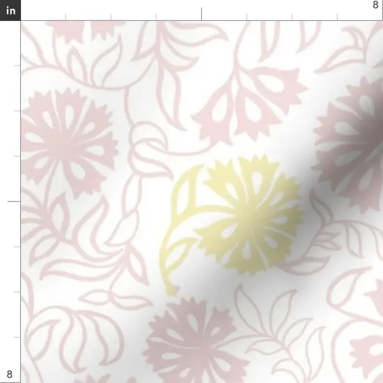 Various Fabrics by the Yard or Fat Quarter Flowers Leaves Floral Spring Woodblock Garden Custom Printed Fabric by Spoonflower {4}