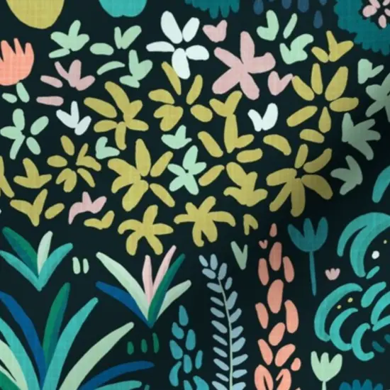 Various Fabrics by the Yard or Fat Quarter Bohemian Tropical Botanical Emerald Jade Whimsical Jungle Custom Printed Fabric by Spoonflower {7}