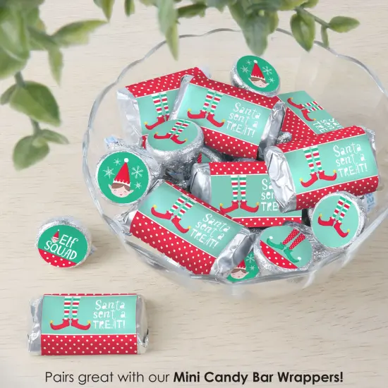 Big Dot of Happiness Elf Squad - Kids Elf Christmas and Birthday Party Small Round Candy Stickers - Party Favor Labels - 324 Count {7}