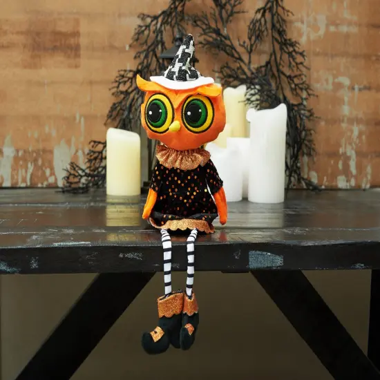 Owl Halloween Dangle Leg Shelf Sitter Figure Decor {5}