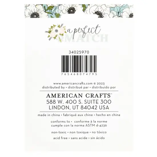 American Crafts A Perfect Match Ink Pads-4/Pkg {3}