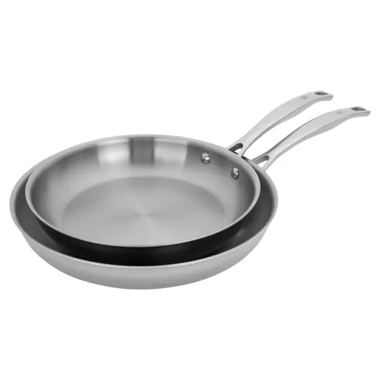 Henckels Clad H3 2-pc Stainless Steel 10-in & 12-in Fry Pan Set {1}