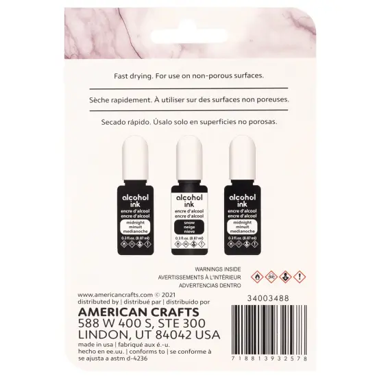 American Crafts Alcohol Ink 0.3oz 3/Pkg-Midnight {3}
