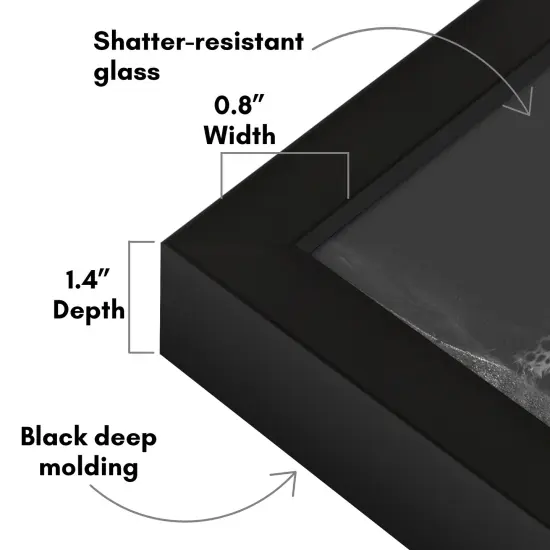 Americanflat Gallery-Style Picture Frame - Ideal Frame for Gallery Wall Display - Showcase Artwork, Prints, and Photos - Shatter Resistant Glass - Hanging Hardware with Drywall Anchor {2}