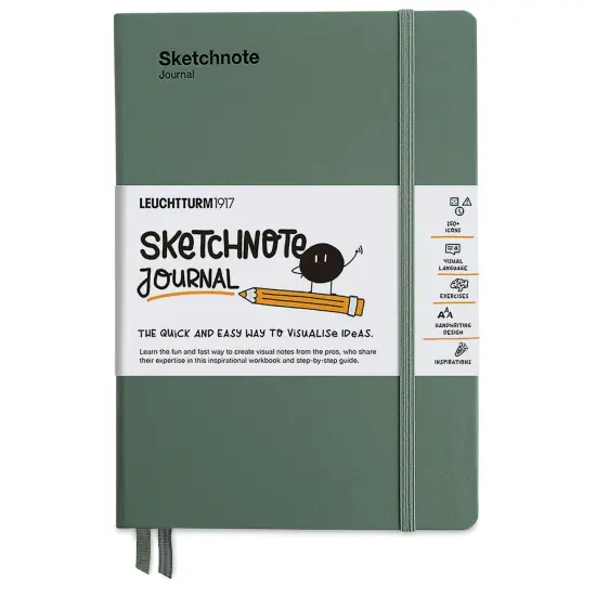 Leuchtturm1917 Hardcover Sketchnote Journal - Olive, 5-3/4" x 8-1/4" {1}