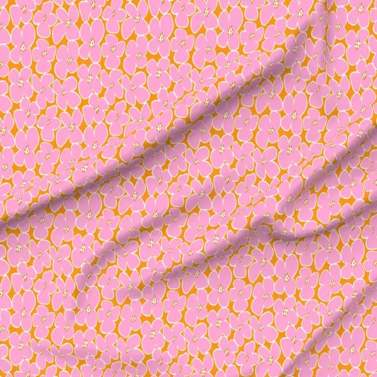 Various Fabrics by the Yard or Fat Quarter Bright Modern Floral Bold 70S Tropical Pink Retro Vintage Custom Printed Fabric by Spoonflower {6}