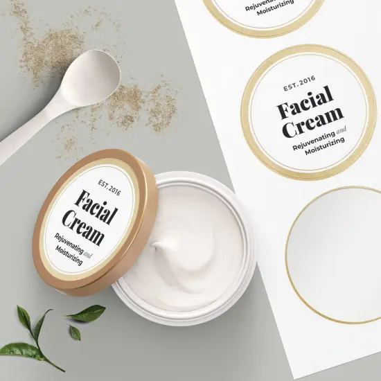 Avery Matte White Labels with Metallic Gold Borders, 3" Round Labels, 60 Total, Laser/Inkjet Printable Labels (6544) {2}