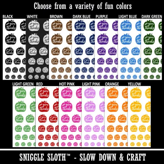 Give Thanks Pumpkin Thanksgiving Temporary Tattoo Water Resistant Fake Body Art Set Collection Light Green {3}